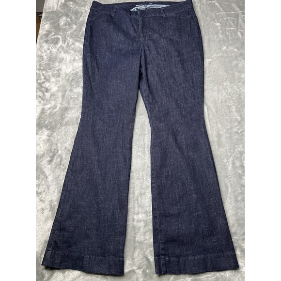 Old Navy Denim - Old Navy Jeans Women Size 16 High Rise Pixie Flare Navy Blue Stretch Y2K